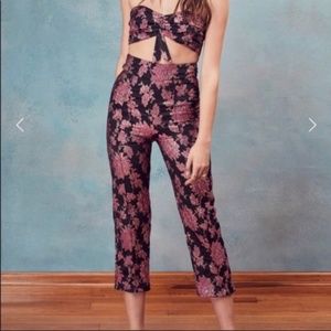 For Love & Lemons Luella Crop Top + Cigarette Pants